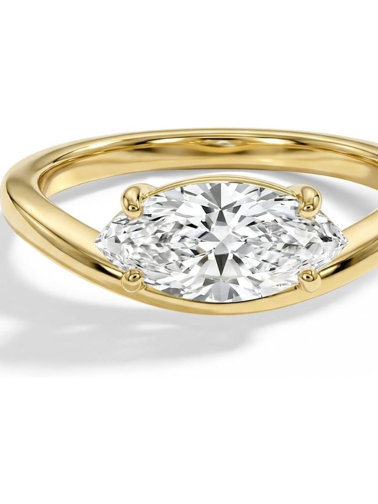 Timeless 14k Gold-Plated Wedding Band With Dazzling Cubic Zirconia - Gift Ready